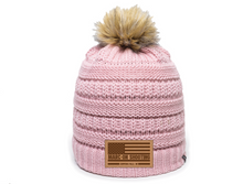 Load image into Gallery viewer, Faux Fur Ladies Pom Beanie
